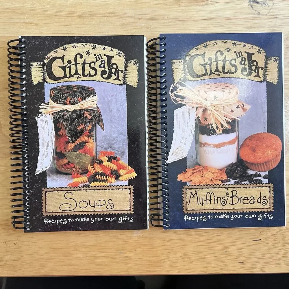 Gifts In A Jar Soups And Muffins And Breads Set Of 2 Cookbooks DIY Gift Recipes